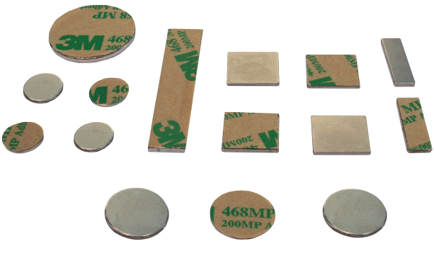 Neodymium magnet with adhesive tape